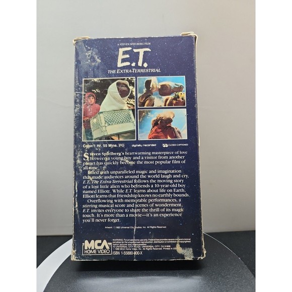 ET The Extra-Terrestrial VHS 1988 Black Green Tape - Original VHS MCM Home Video - Picture 2 of 5